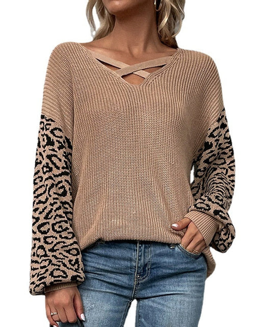 Load image into Gallery viewer, Leopard Print Knitted Sweaters