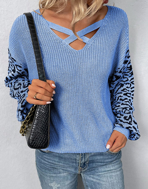 Load image into Gallery viewer, Leopard Print Knitted Sweaters