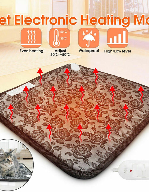 Load image into Gallery viewer, Thermal Heating Waterproof Bed Pad for Pets with Adjustable