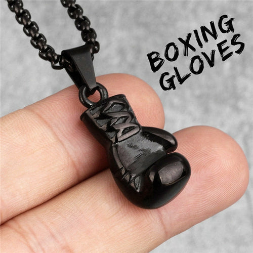 Load image into Gallery viewer, Plated Boxing Glove Pendant Necklace