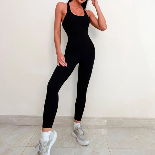 Load image into Gallery viewer, Back Strap Cross Gym Padded Jumpsuit 2023 Sport Overalls Women Yoga