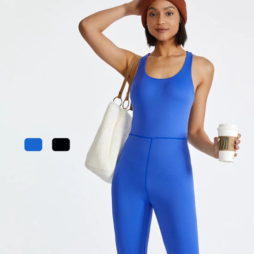 Load image into Gallery viewer, Back Strap Cross Gym Padded Jumpsuit 2023 Sport Overalls Women Yoga