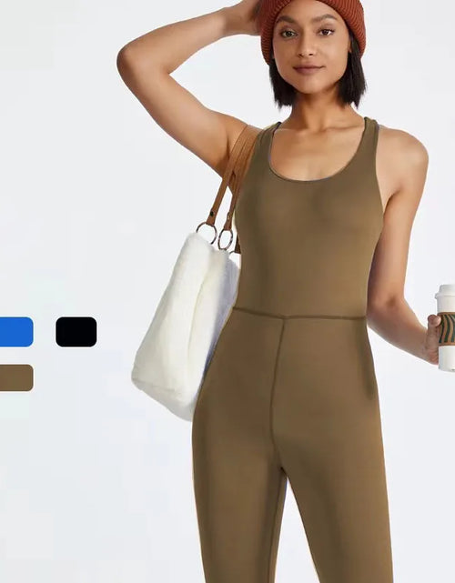 Load image into Gallery viewer, Back Strap Cross Gym Padded Jumpsuit 2023 Sport Overalls Women Yoga