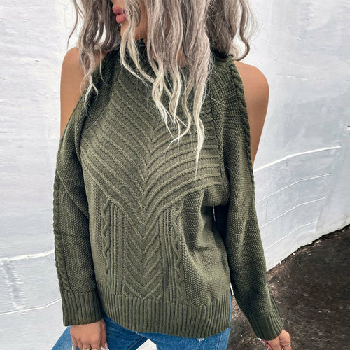 Load image into Gallery viewer, O Neck Twist Sweaters Jumper Tops
