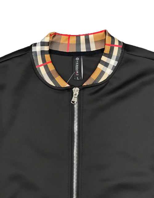 Load image into Gallery viewer, Checkered Detail Track Jacket Set