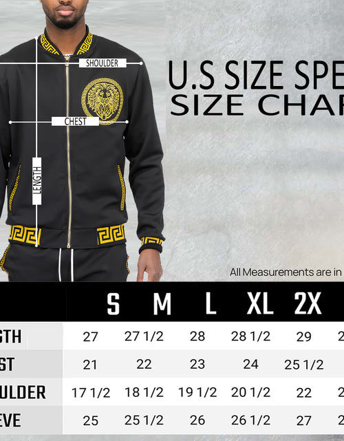 Load image into Gallery viewer, Lion Head Embroidery Status Track Jacket