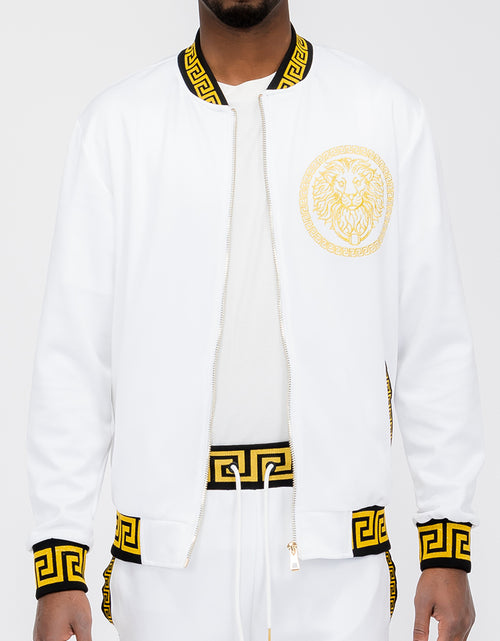 Load image into Gallery viewer, Lion Head Embroidery Status Track Jacket