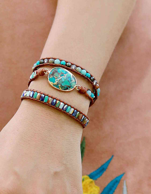 Load image into Gallery viewer, Triple-Layer Natural Stone Bracelet