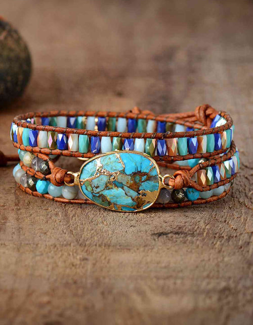 Load image into Gallery viewer, Triple-Layer Natural Stone Bracelet