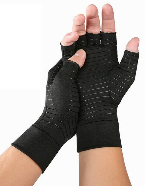 Load image into Gallery viewer, Compression Arthritis Glove Unisex Joint Pain Relief Half Finger Brace
