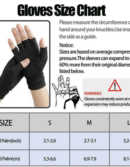 Load image into Gallery viewer, Compression Arthritis Glove Unisex Joint Pain Relief Half Finger Brace
