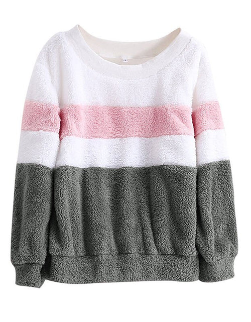 Load image into Gallery viewer, Winter Womens Striped Hoodies Sweatshirts
