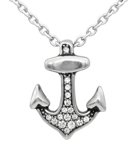 Brilliant Anchor Necklace