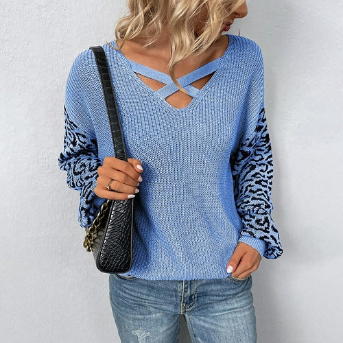 Load image into Gallery viewer, Leopard Print Knitted Sweaters
