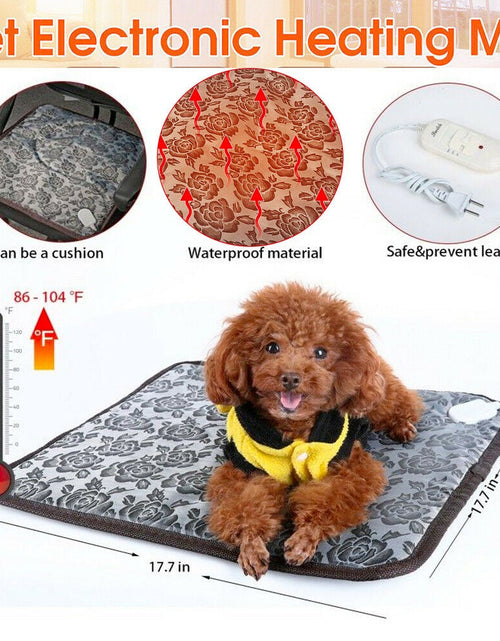 Load image into Gallery viewer, Thermal Heating Waterproof Bed Pad for Pets with Adjustable
