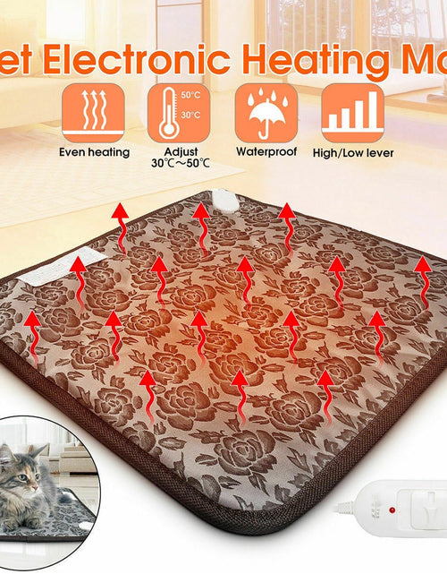 Load image into Gallery viewer, Thermal Heating Waterproof Bed Pad for Pets with Adjustable
