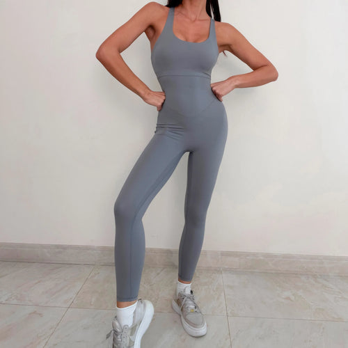 Load image into Gallery viewer, Back Strap Cross Gym Padded Jumpsuit 2023 Sport Overalls Women Yoga
