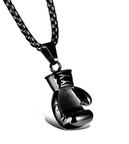 Plated Boxing Glove Pendant Necklace