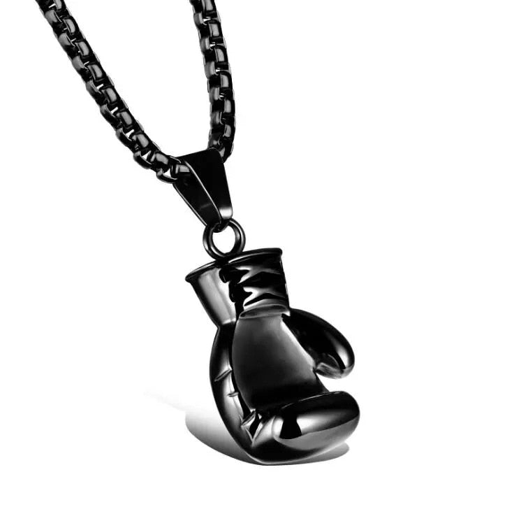 Plated Boxing Glove Pendant Necklace