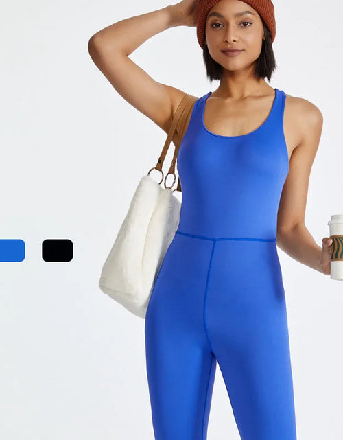 Load image into Gallery viewer, Back Strap Cross Gym Padded Jumpsuit 2023 Sport Overalls Women Yoga
