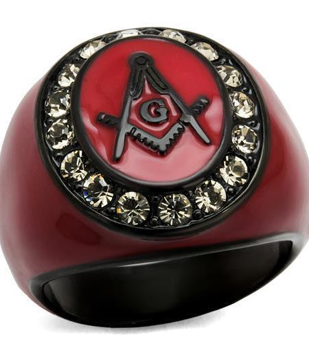 Men Stainless Steel Synthetic Crystal Rings TK2638