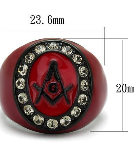 Men Stainless Steel Synthetic Crystal Rings TK2638