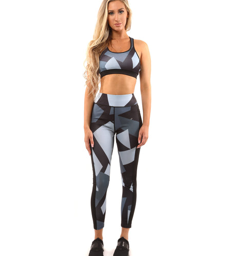 Bondi Set - Leggings & Sports Bra - Black/Grey