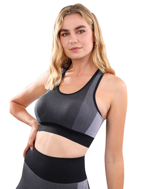 Load image into Gallery viewer, Arleta Seamless Sports Bra - Black
