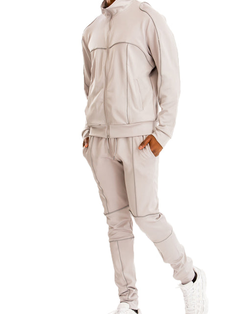 Load image into Gallery viewer, Reflective Piping Detailed Track Suit
