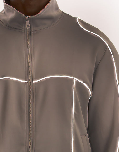 Load image into Gallery viewer, Reflective Piping Detailed Track Suit
