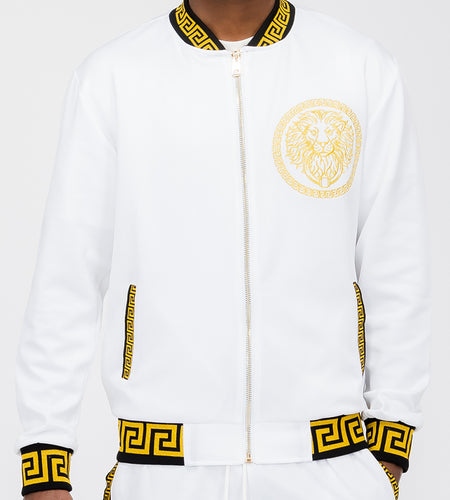 Lion Head Embroidery Status Track Jacket