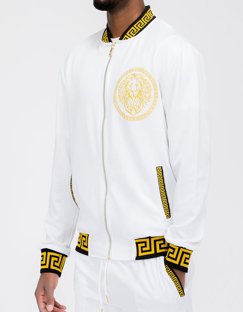 Load image into Gallery viewer, Lion Head Embroidery Status Track Jacket
