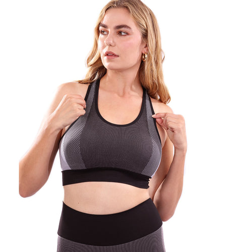 Arleta Seamless Sports Bra - Black