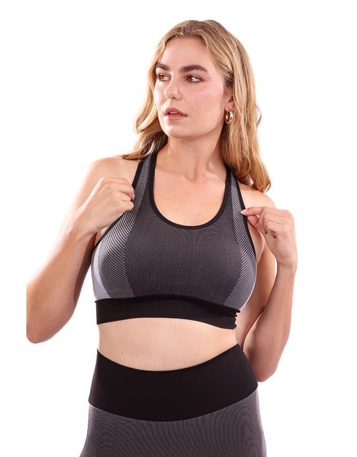 Load image into Gallery viewer, Arleta Seamless Sports Bra - Black
