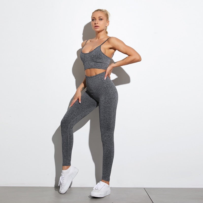 Yoga Set Workout Seamless Women's Sportswear Gym Clothing Sports Suits