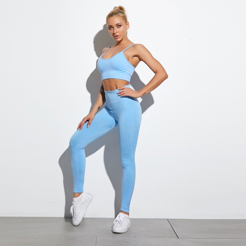 Yoga Set Workout Seamless Women's Sportswear Gym Clothing Sports Suits