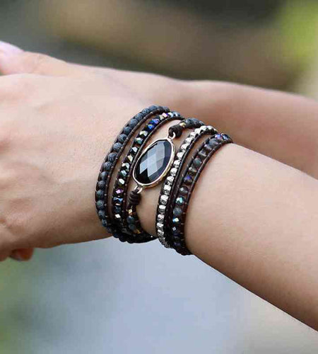 Agate Beaded Bracelet