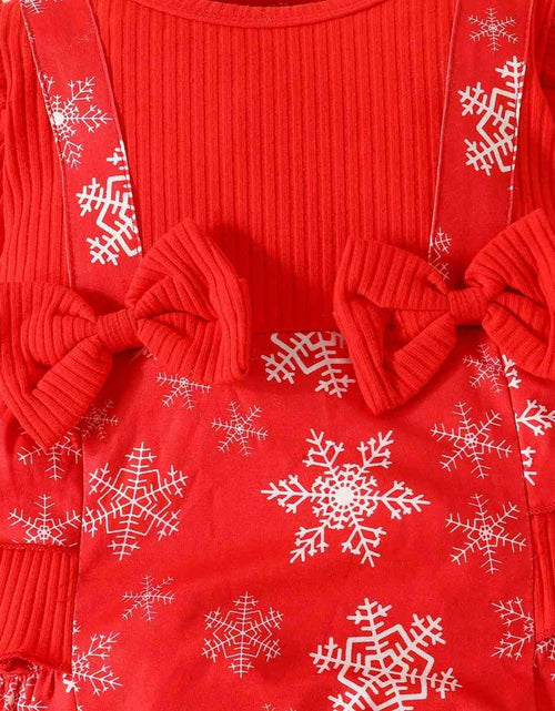 Load image into Gallery viewer, Snowflake Bow Detail Jumpsuit
