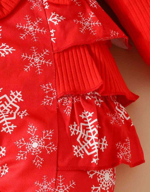 Load image into Gallery viewer, Snowflake Bow Detail Jumpsuit
